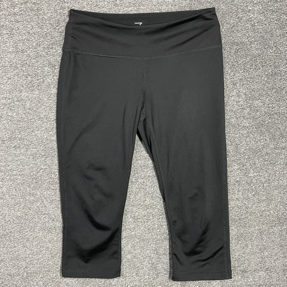 Z by Zella Leggings Small Womens Black Cropped Activewear Hidden Pocket Yoga‎